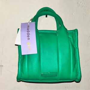 NWTS MADDEN GIRL GREEN RHINESTONE TOTE WITH CROSSBODY STRAP